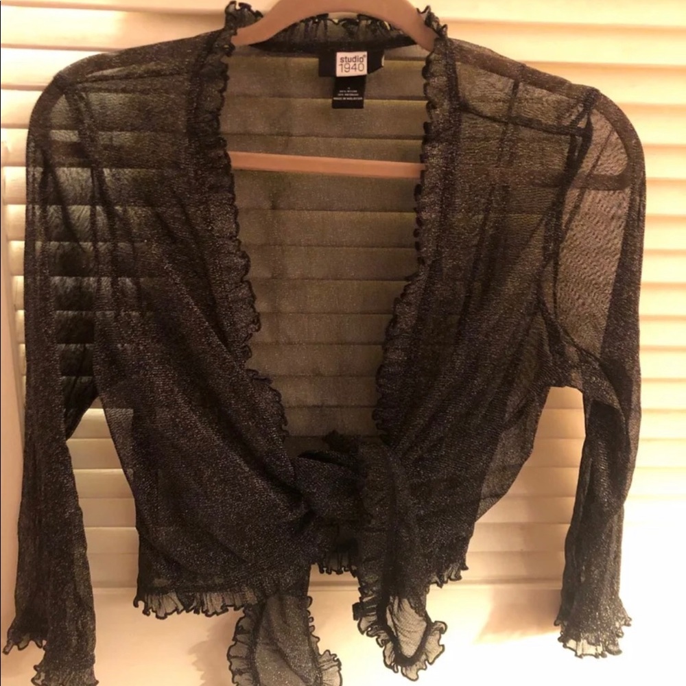Mesh party blouse crop top
